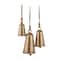 Bronze Metal Bohemian Decorative Cow Bell, Set of 3" 13", 11", 8"